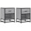 VidaXL (grey sonoma, 2 pcs) vidaXL Bedside Cabinets Nightstand Bed Side Table Engineered Wood 1