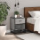VidaXL (grey sonoma, 1 pcs) vidaXL Bedside Cabinets Nightstand Bed Side Table Engineered Wood 3