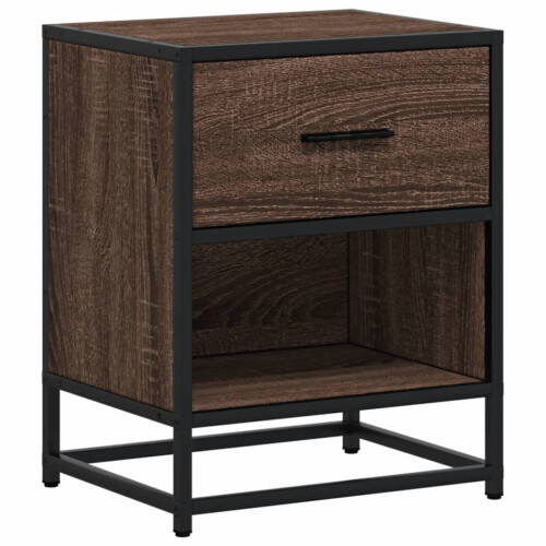 VidaXL (brown oak, 1 pcs) vidaXL Bedside Cabinets Nightstand Bed Side Table Engineered Wood 1