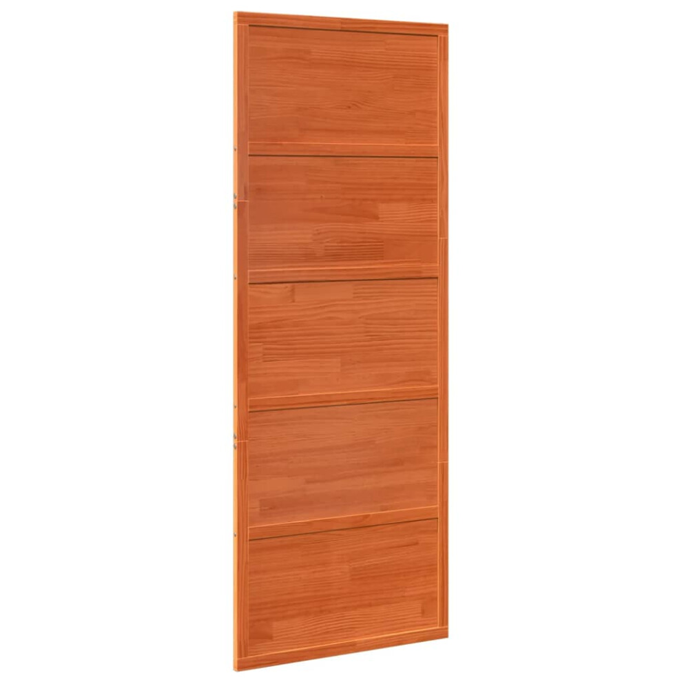 (wax brown, 80 x 208 cm) vidaXL Barn Door Hanging Sliding Door Home Internal Barn Door Solid Wood Pine
