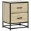 VidaXL (sonoma oak, 2 pcs) vidaXL Bedside Cabinets Nightstand Bed Table Engineered Wood 6