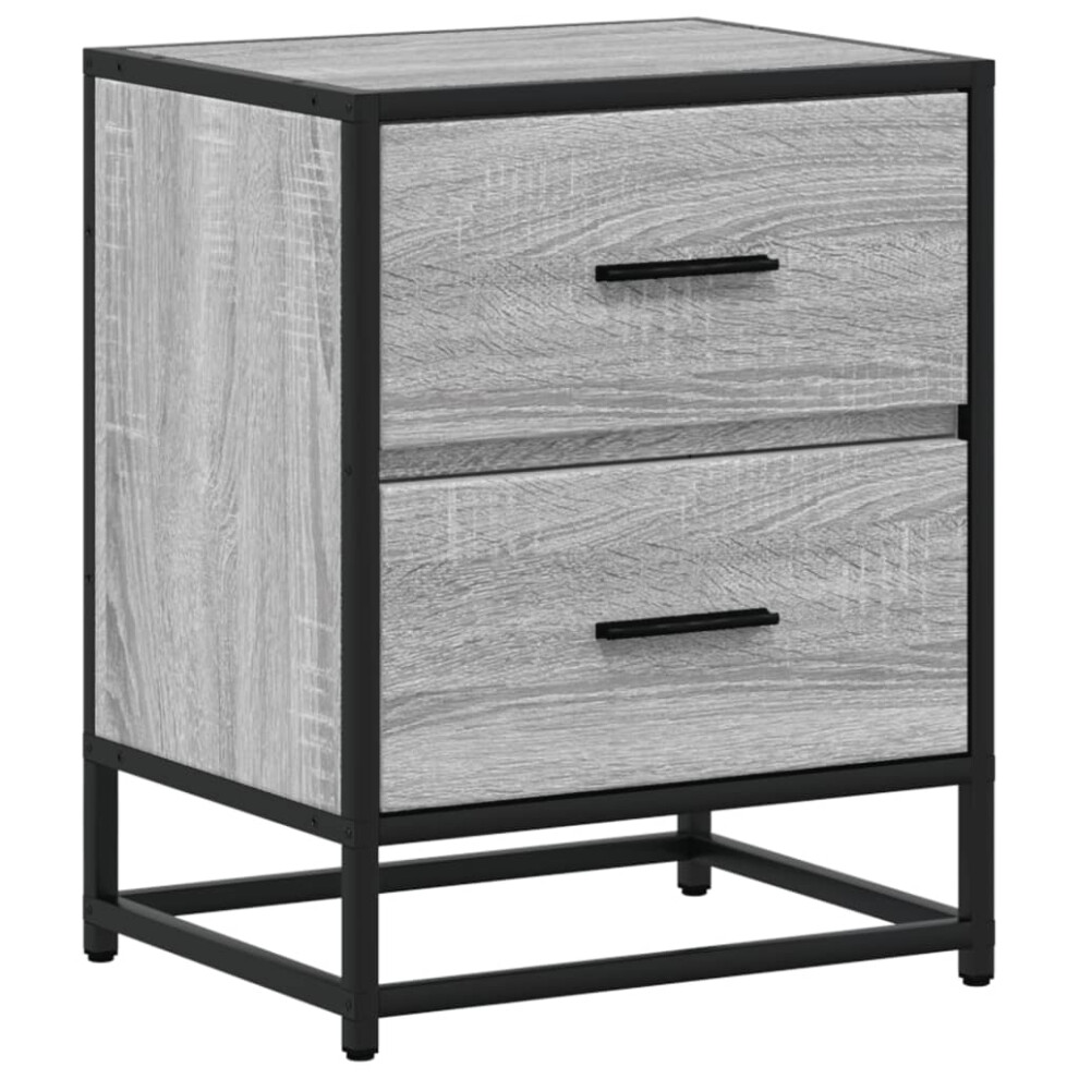 (grey sonoma, 1 pcs) vidaXL Bedside Cabinets Nightstand Bed Table Engineered Wood