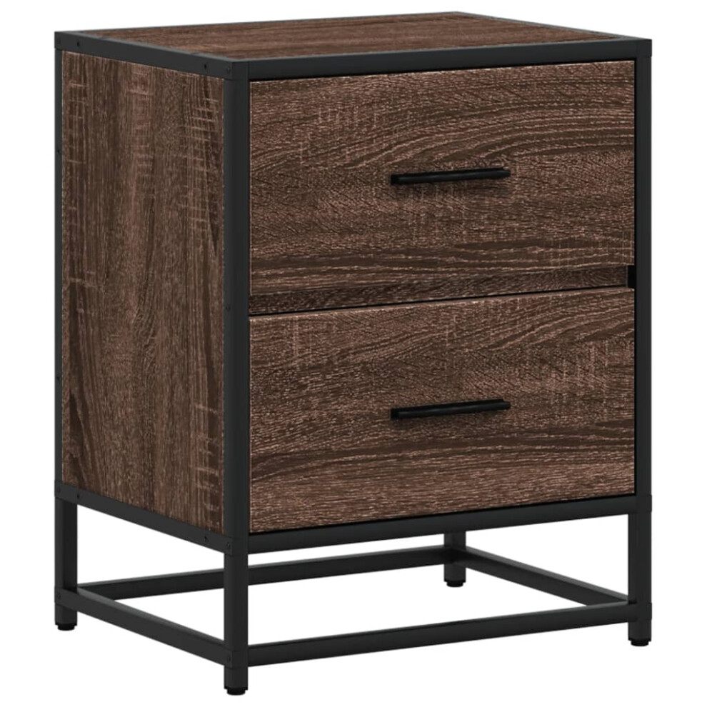 (brown oak, 1 pcs) vidaXL Bedside Cabinets Nightstand Bed Table Engineered Wood