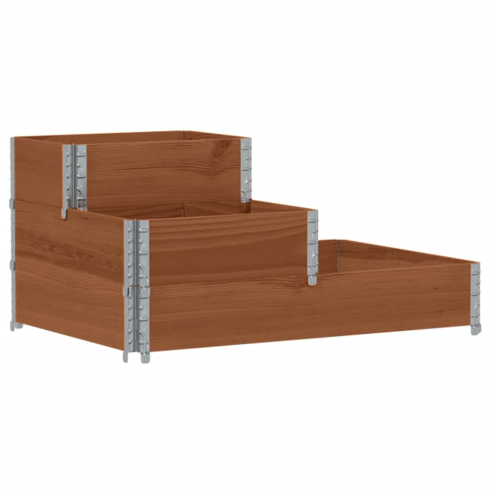 Vidaxl (Dark Brown, 60 X 40 Cm) Raised Bed Outdoor Planter Garden Flower Pot Plant Pot Solid Wood Pine