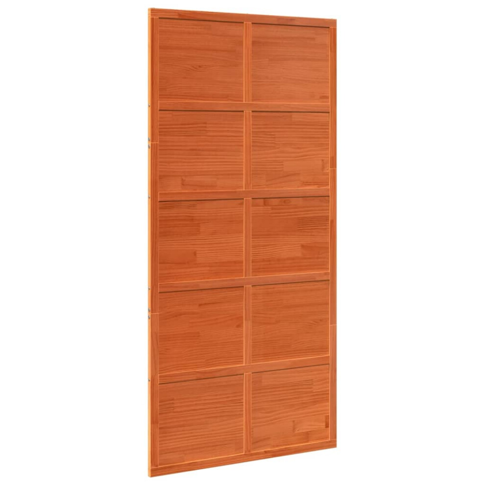 (wax brown, 100 x 208 cm) vidaXL Barn Door Hanging Sliding Door Home Internal Barn Door Solid Wood Pine