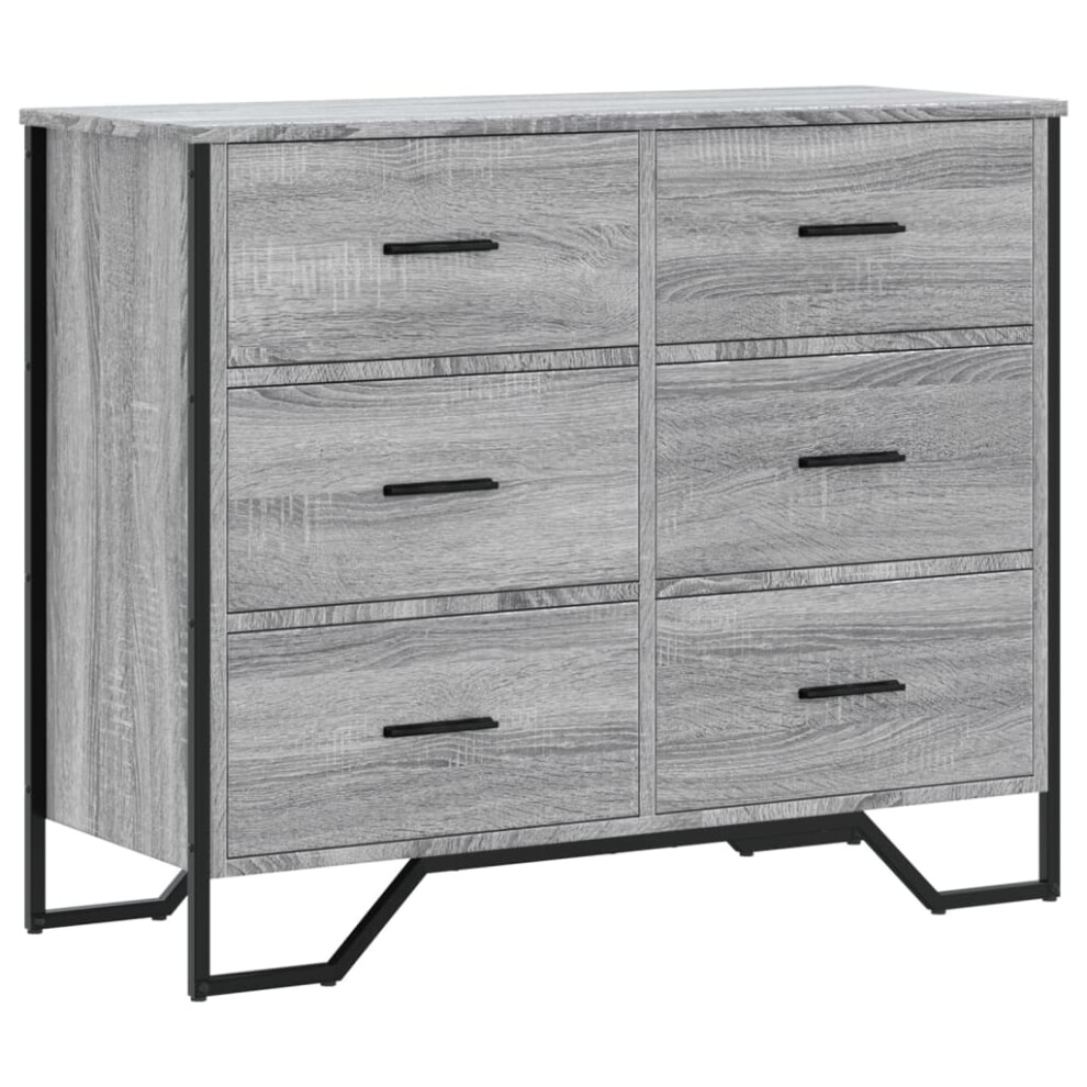 Vidaxl ( Sonoma) Chest Of Drawers Storage Drawer Cabinet Drawer Chest Engineered Wood Grey
