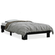 (black, 75 x 190 cm) vidaXL Bed Frame Engineered Wood and Metal