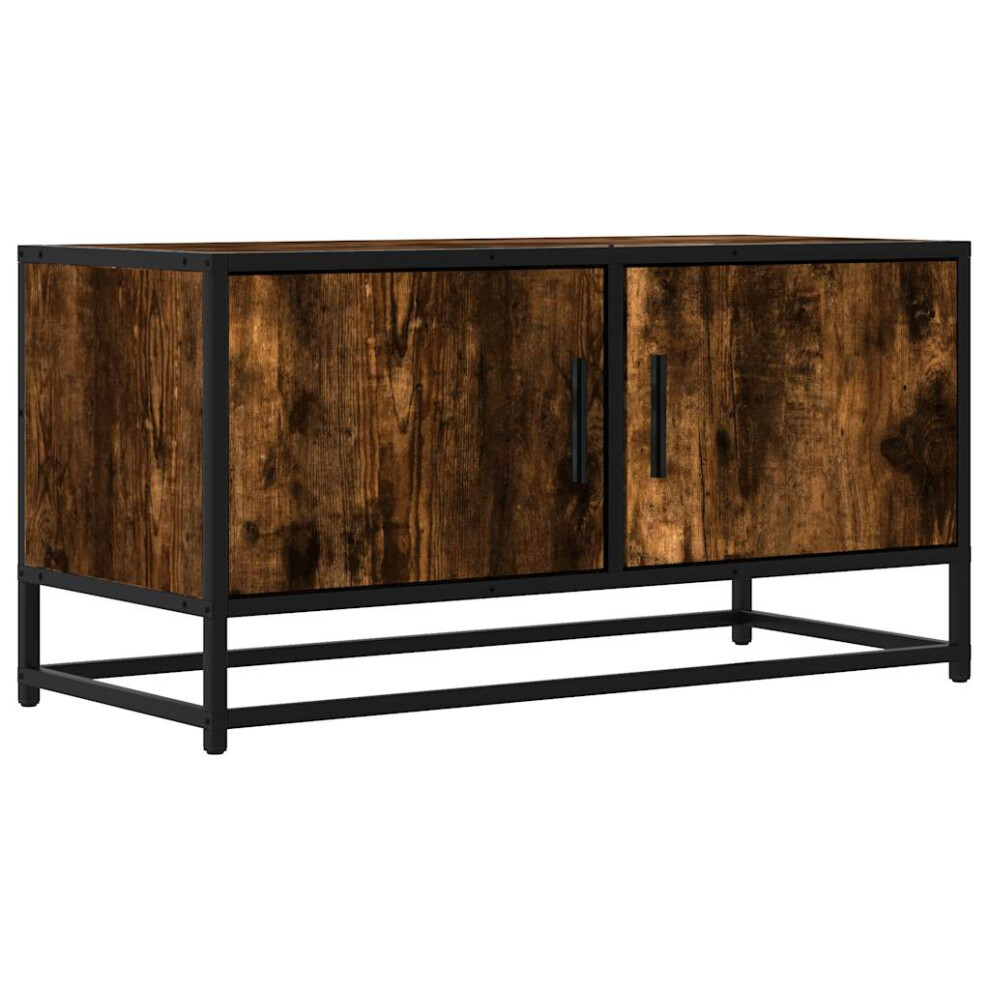 (smoked oak) vidaXL TV Cabinet TV Stand Media TV Unit Engineered Wood and Metal