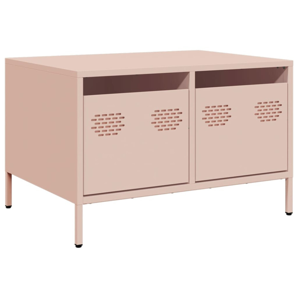 (pink) vidaXL TV Cabinet TV Stand TV Unit Hifi Media Cabinet Cold-rolled Steel