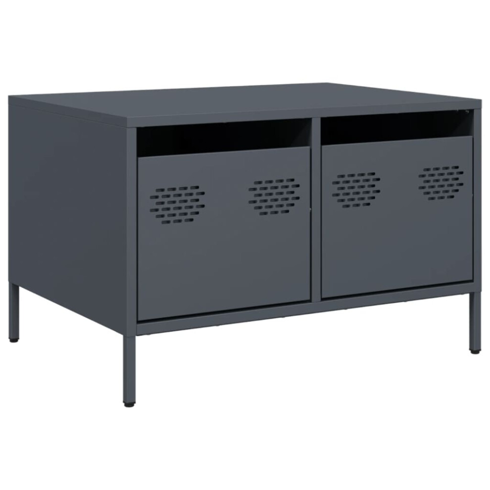 Vidaxl (Anthracite) Tv Cabinet Tv Stand Tv Unit Hifi Media Cabinet Cold-Rolled Steel
