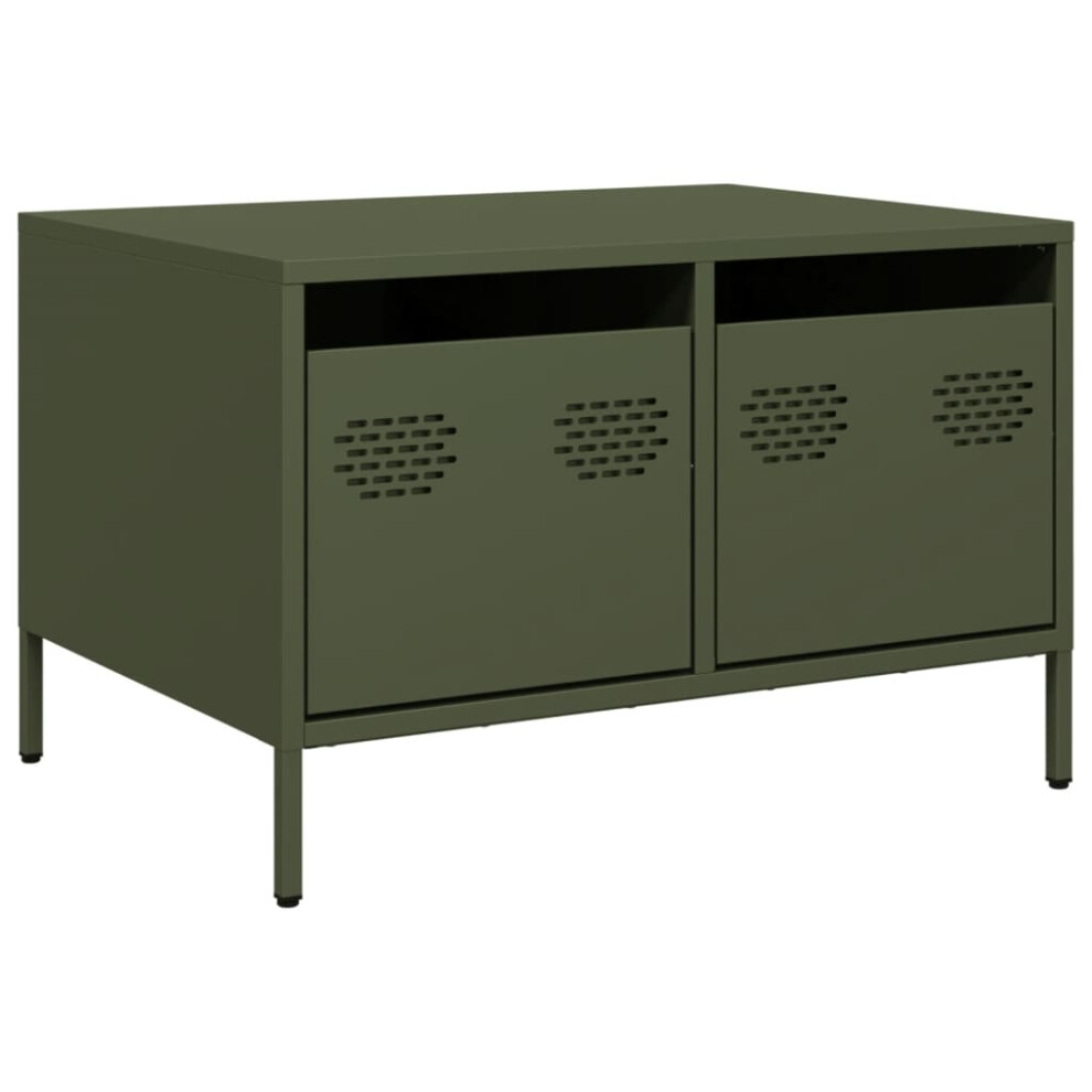 (green) vidaXL TV Cabinet TV Stand TV Unit Hifi Media Cabinet Cold-rolled Steel