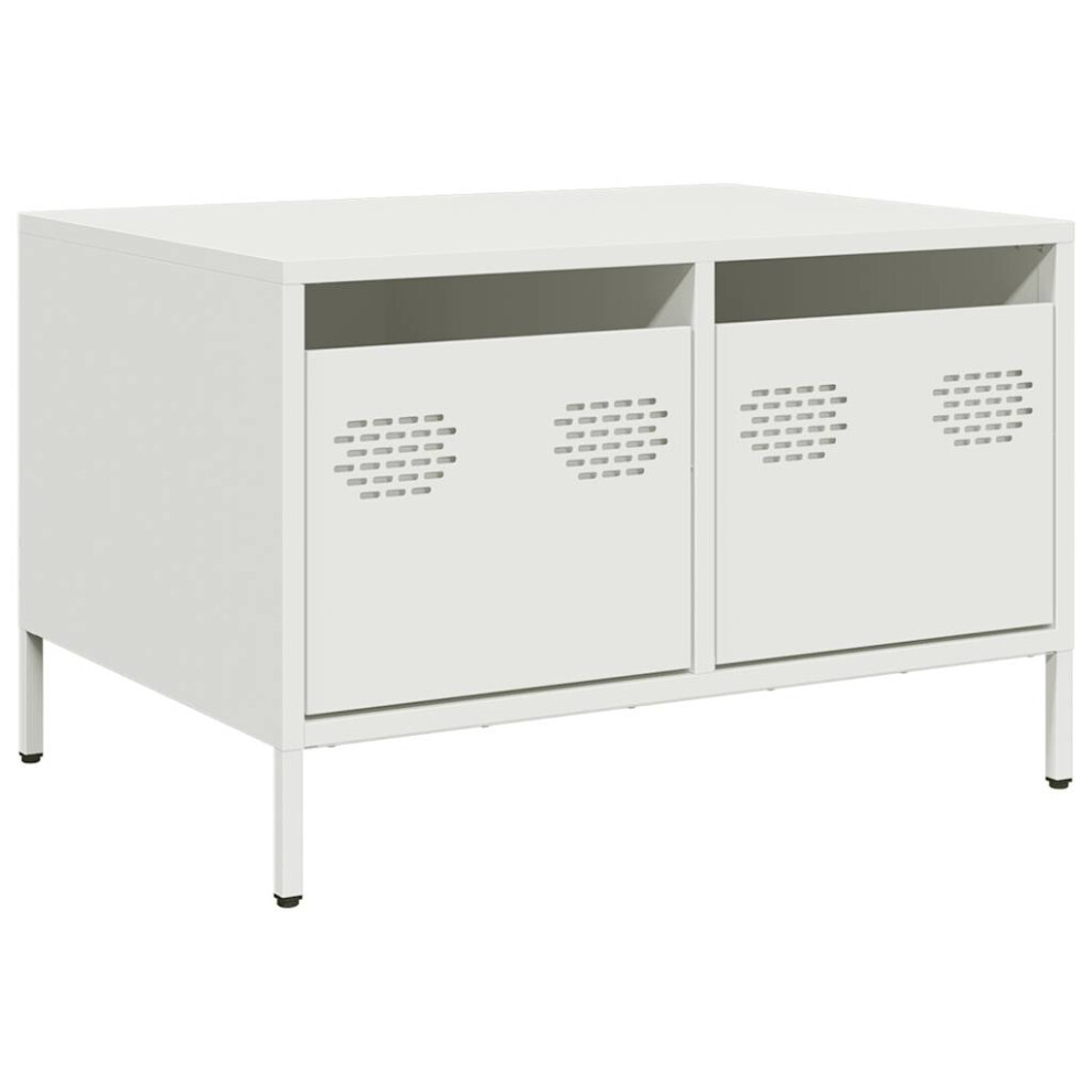 Vidaxl (White) Tv Cabinet Tv Stand Tv Unit Hifi Media Cabinet Cold-Rolled Steel