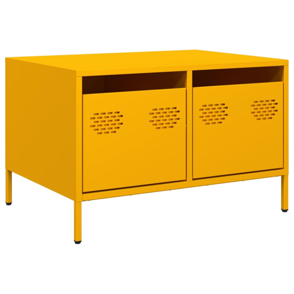 Vidaxl (Yellow) Tv Cabinet Tv Stand Tv Unit Hifi Media Cabinet Cold-Rolled Steel