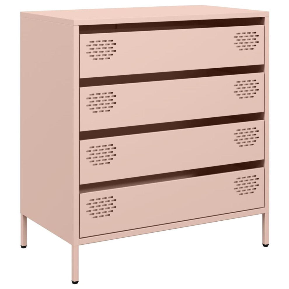 (pink) vidaXL Sideboard Side Cabinet Storage Cupboard Highboard Cold-rolled Steel