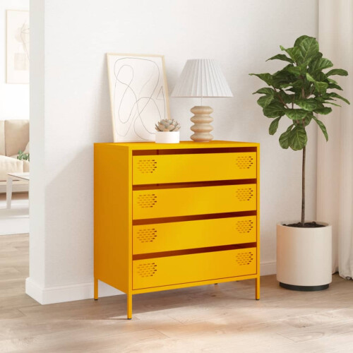 VidaXL (yellow) vidaXL Sideboard Side Cabinet Storage Cupboard Highboard Cold-rolled Steel 2
