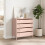 VidaXL (pink) vidaXL Sideboard Side Cabinet Storage Cupboard Highboard Cold-rolled Steel 3