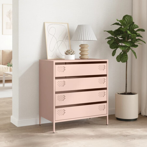 VidaXL (pink) vidaXL Sideboard Side Cabinet Storage Cupboard Highboard Cold-rolled Steel 2