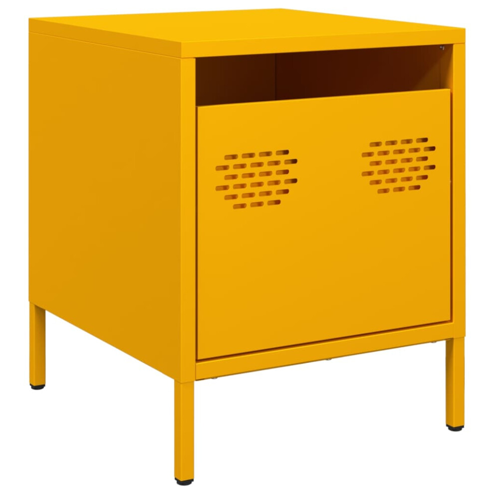 (yellow, 1 pcs) vidaXL Bedside Cabinets Nightstand Side Table Bed Table Bed CabinetÃÂ Steel