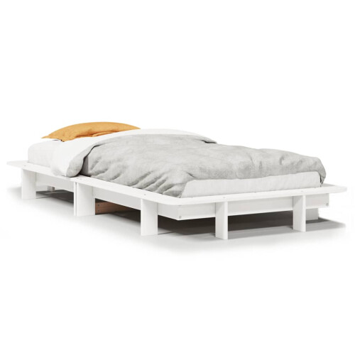 VidaXL (white, 90 x 190 cm) vidaXL Bed Frame Home Bedstead Bed Base Mattress Foundation Solid Wood Pine 1