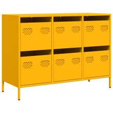 (yellow, 101.5 x 39 x 73.5 cm) vidaXL Sideboard Cabinet Storage Cupboard Highboard Cold-rolled Steel