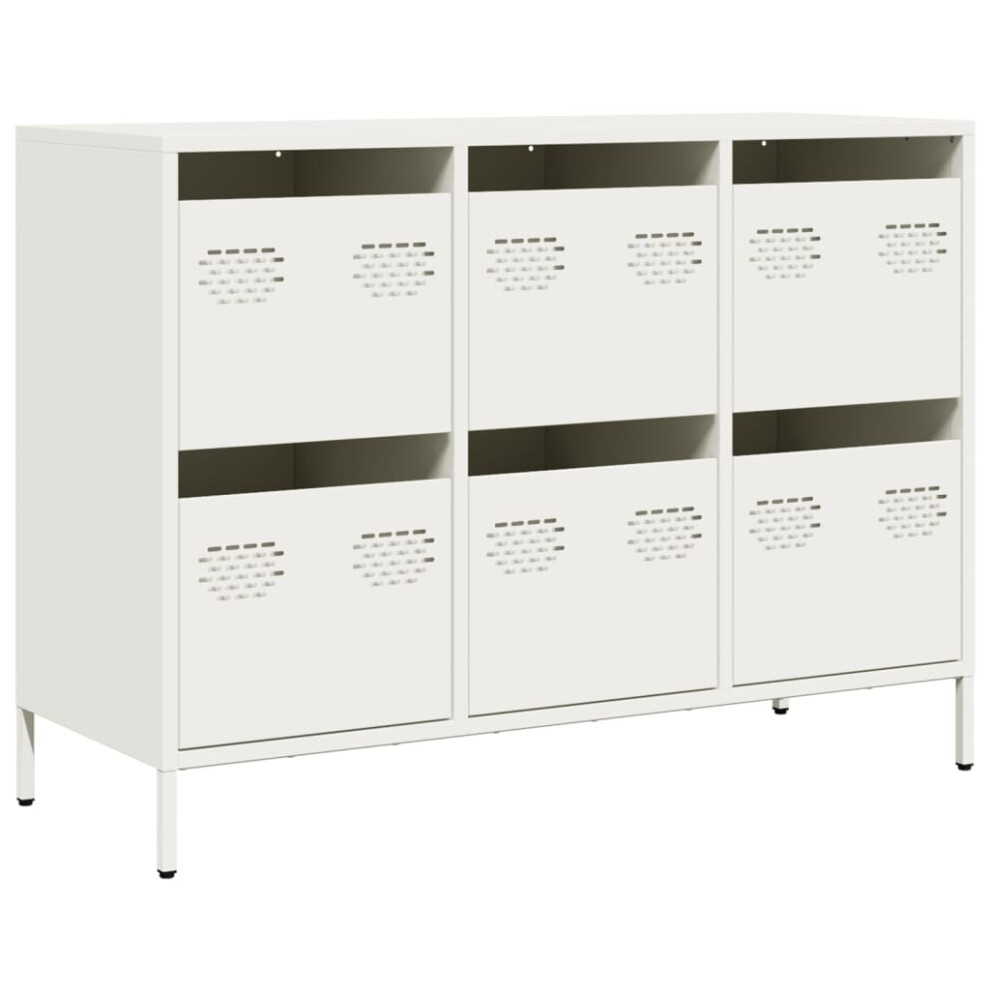 Vidaxl (White, 101.5 X 39 X 73.5 Cm) Sideboard Cabinet Storage Cupboard Highboard Cold-Rolled Steel