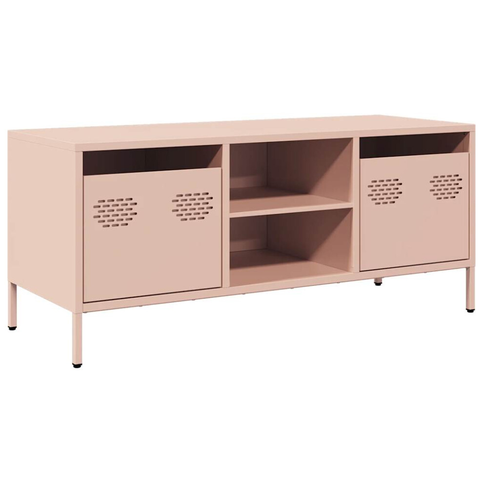 (pink) vidaXL TV Cabinet TV Stand Media Hifi Cabinet TV Unit Cold-rolled Steel