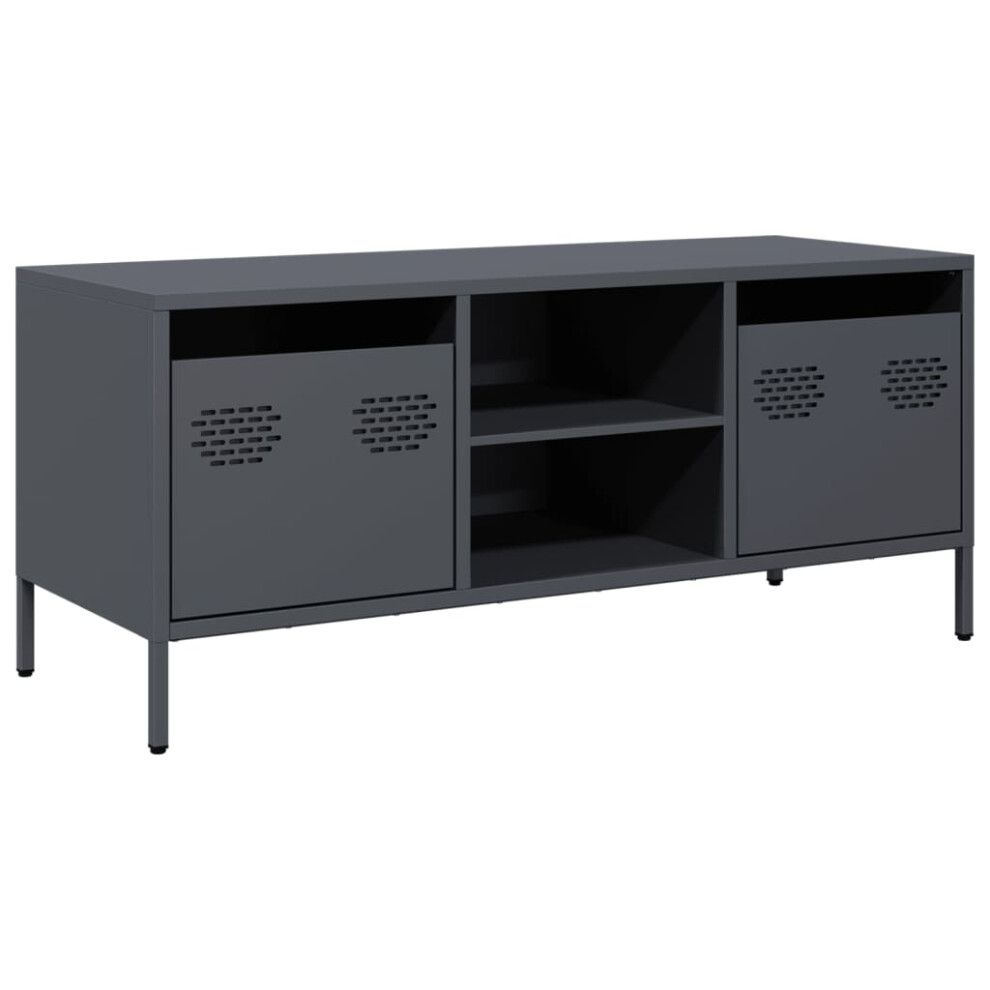 (anthracite) vidaXL TV Cabinet TV Stand Media Hifi Cabinet TV Unit Cold-rolled Steel