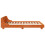 VidaXL (wax brown, 150 x 200 cm) vidaXL Bed Frame with Headboard Wax Solid Wood Pine 5