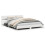 VidaXL (white, 150 x 200 cm) vidaXL Bed Frame with Headboard Wax Solid Wood Pine 1