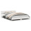 VidaXL (white, 140 x 190 cm) vidaXL Bed Frame with Headboard Wax Solid Wood Pine 1