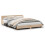 VidaXL (natural, 120 x 190 cm) vidaXL Bed Frame with Headboard Wax Solid Wood Pine 2