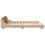 VidaXL (natural, 120 x 190 cm) vidaXL Bed Frame with Headboard Wax Solid Wood Pine 5