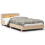 VidaXL (natural, 90 x 190 cm) vidaXL Bed Frame with Headboard Wax Solid Wood Pine 2