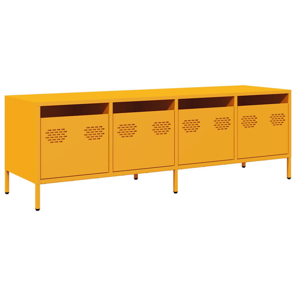 (mustard yellow) vidaXL TV Cabinet TV Stand Media Hifi Cabinet TV Unit Cold-rolled Steel