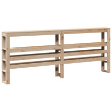 (natural, 206 x 19 x 82 cm) vidaXL Headboard with Shelves Bedroom Bed Header Bed Headboard Solid Wood Pine