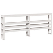 (white, 186 x 19 x 82 cm) vidaXL Headboard with Shelves Bedroom Bed Header Bed Headboard Solid Wood Pine