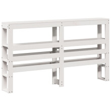 (white, 156 x 19 x 82 cm) vidaXL Headboard with Shelves Bedroom Bed Header Bed Headboard Solid Wood Pine