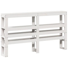 (white, 146 x 19 x 82 cm) vidaXL Headboard with Shelves Bedroom Bed Header Bed Headboard Solid Wood Pine