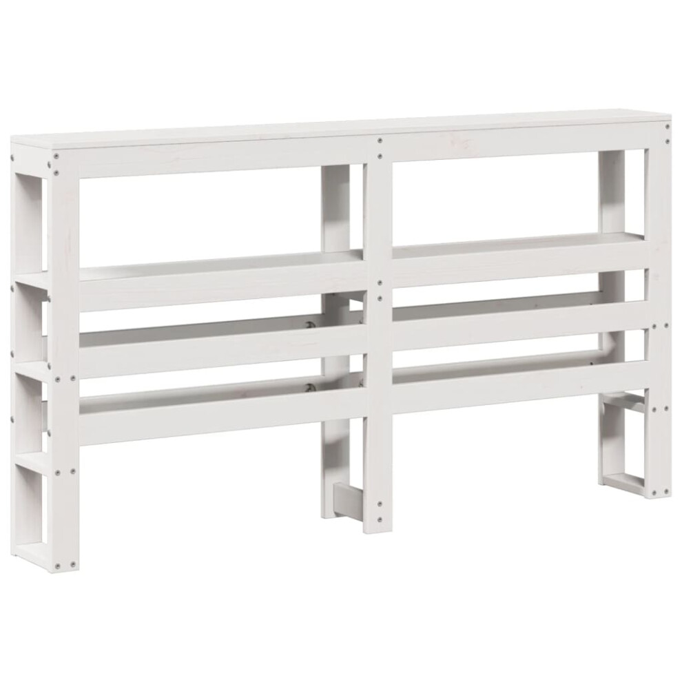 Vidaxl (White, 146 X 19 X 82 Cm) Headboard With Shelves Bedroom Bed Header Bed Headboard Solid Wood Pine