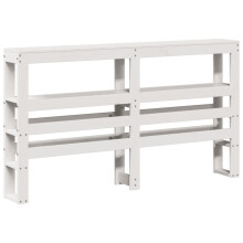 (white, 126 x 19 x 82 cm) vidaXL Headboard with Shelves Bedroom Bed Header Bed Headboard Solid Wood Pine