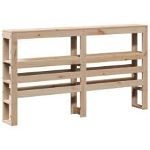 (natural, 146 x 19 x 82 cm) vidaXL Headboard with Shelves Bedroom Bed Header Bed Headboard Solid Wood Pine