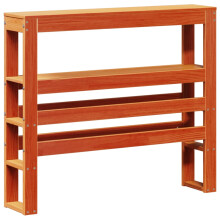 vidaXL Kopfteil mit Ablagen Wachsbraun 100 cm Massivholz Kiefer