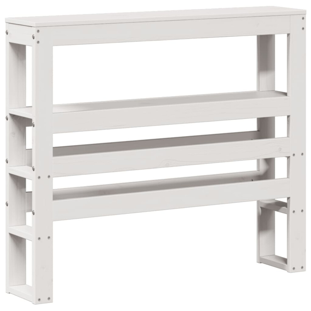 Vidaxl (White, 81 X 19 X 82 Cm) Headboard With Shelves Bedroom Bed Header Bed Headboard Solid Wood Pine