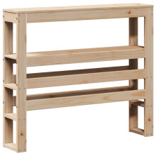 (natural, 81 x 19 x 82 cm) vidaXL Headboard with Shelves Bedroom Bed Header Bed Headboard Solid Wood Pine