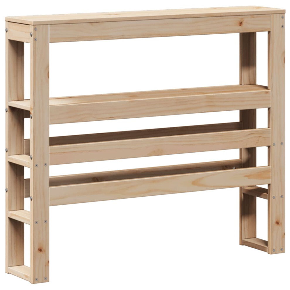 Vidaxl (Natural, 81 X 19 X 82 Cm) Headboard With Shelves Bedroom Bed Header Bed Headboard Solid Wood Pine