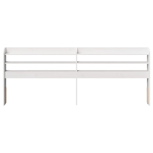VidaXL (white, 210 x 16 x 82 cm) vidaXL Headboard with Shelves Bed Header Bed Headboard Solid Wood Pine 2