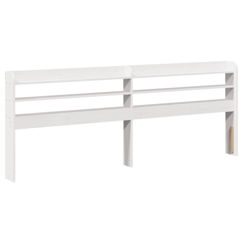 VidaXL (white, 190 x 16 x 82 cm) vidaXL Headboard with Shelves Bed Header Bed Headboard Solid Wood Pine