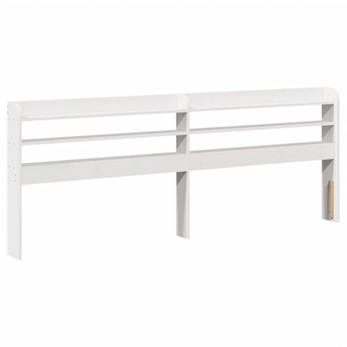 VidaXL (white, 210 x 16 x 82 cm) vidaXL Headboard with Shelves Bed Header Bed Headboard Solid Wood Pine 1