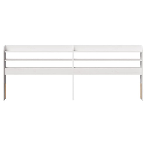 VidaXL (white, 190 x 16 x 82 cm) vidaXL Headboard with Shelves Bed Header Bed Headboard Solid Wood Pine 2