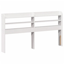 (white, 170 x 16 x 82 cm) vidaXL Headboard with Shelves Bed Header Bed Headboard Solid Wood Pine